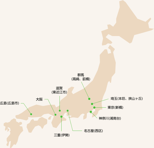 イメージ：施工実績エリア